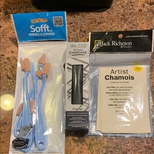 Artist charcoal and accessories